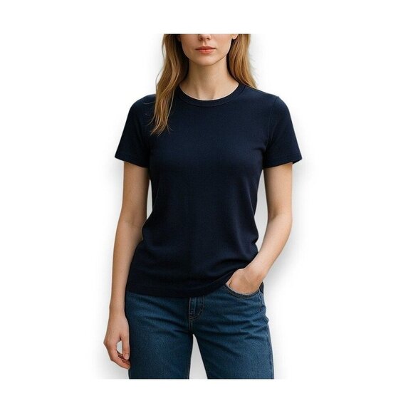 Jil Sander Cotton Knit Tee Shirt Minimalist Top - Picture 1 of 13